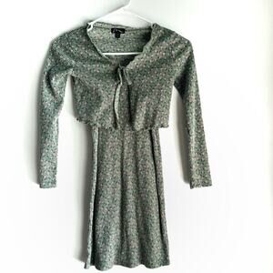 Art Class Floral Dress With Bolero